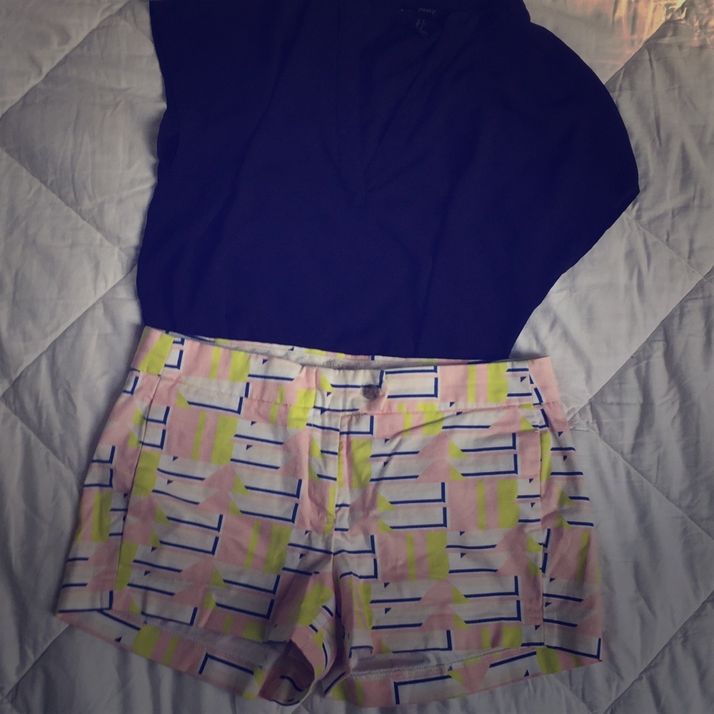 Geometric pattern shorts